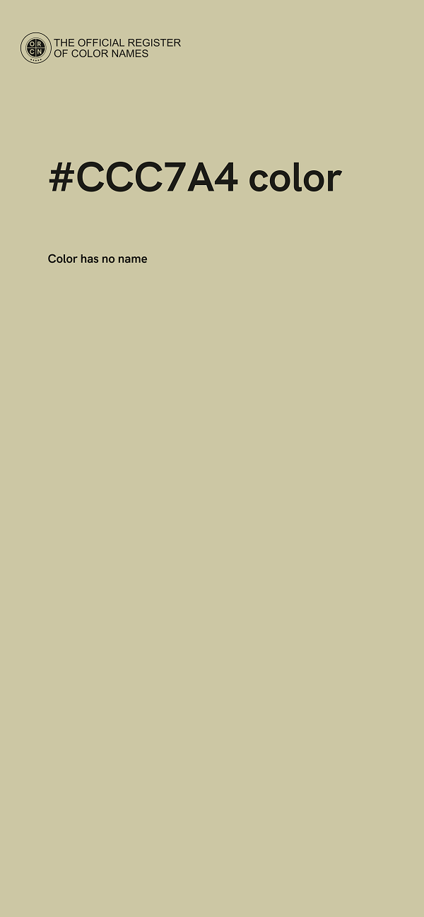 #CCC7A4 color image