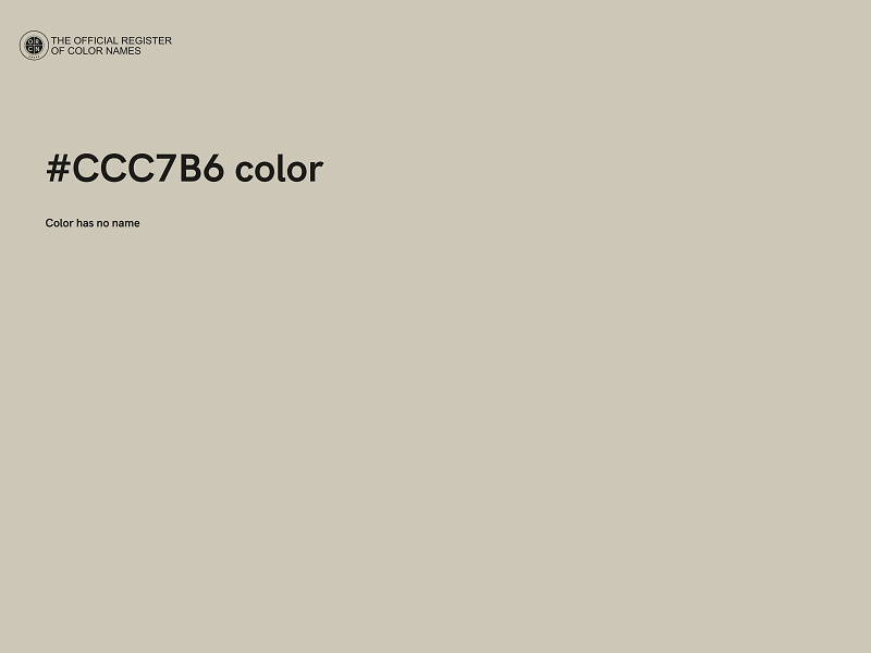 #CCC7B6 color image