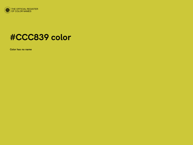 #CCC839 color image