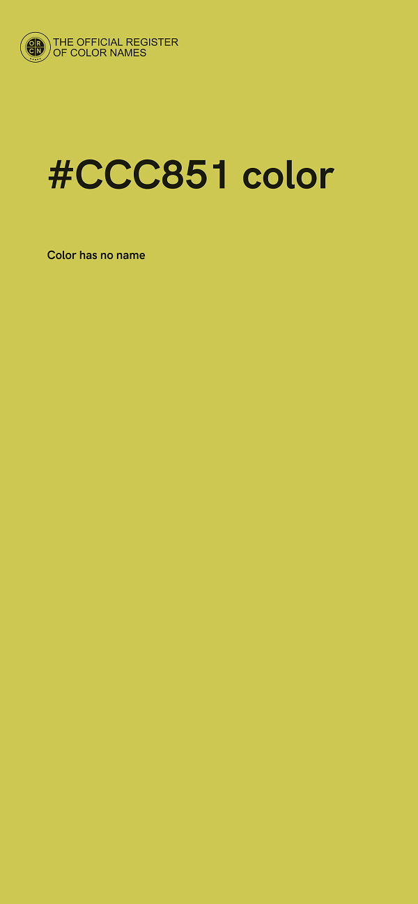 #CCC851 color image