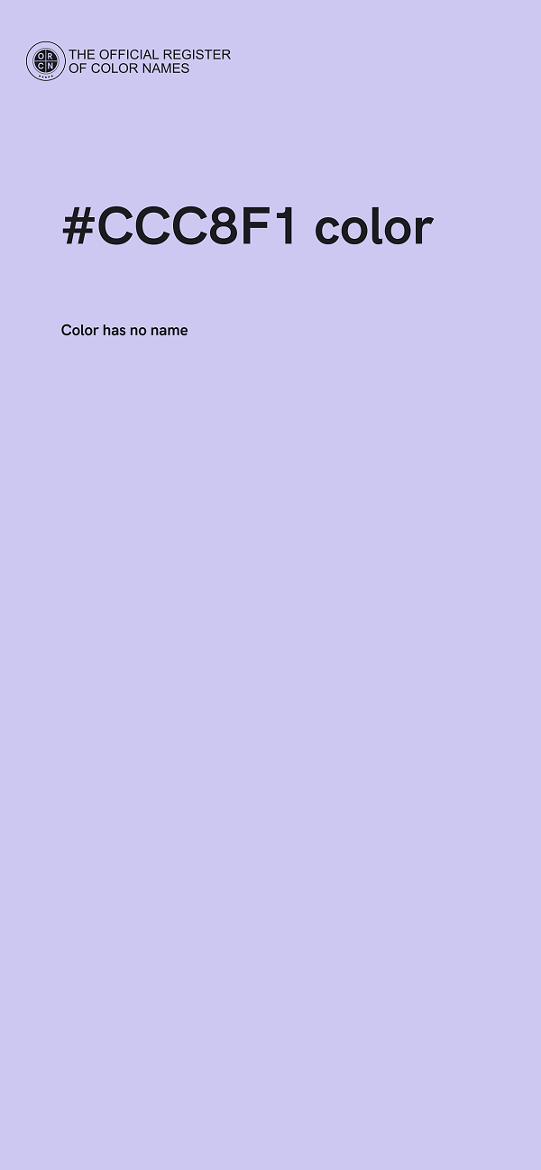 #CCC8F1 color image