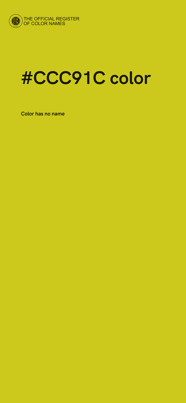 #CCC91C color image