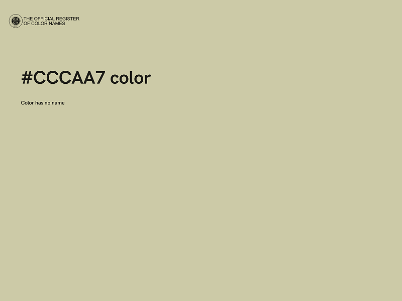 #CCCAA7 color image