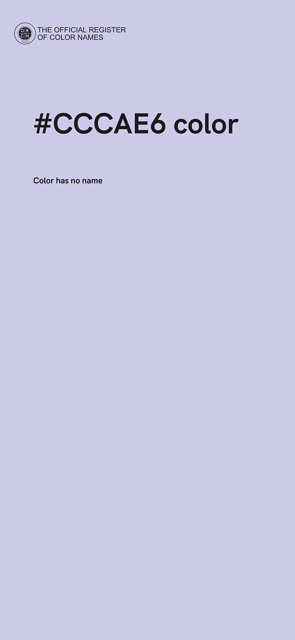 #CCCAE6 color image