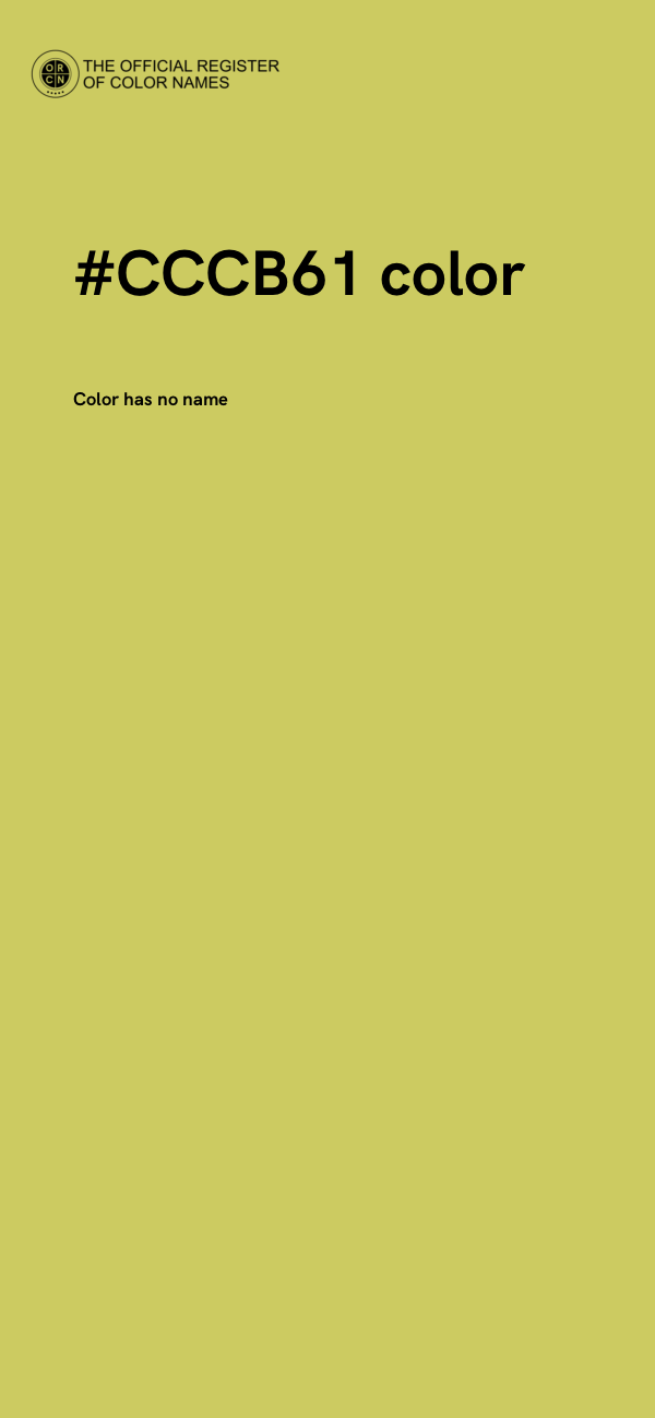 #CCCB61 color image