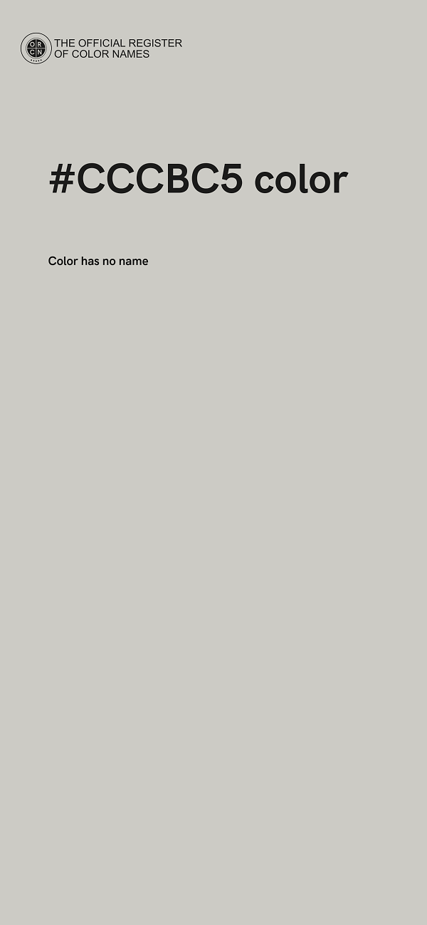 #CCCBC5 color image