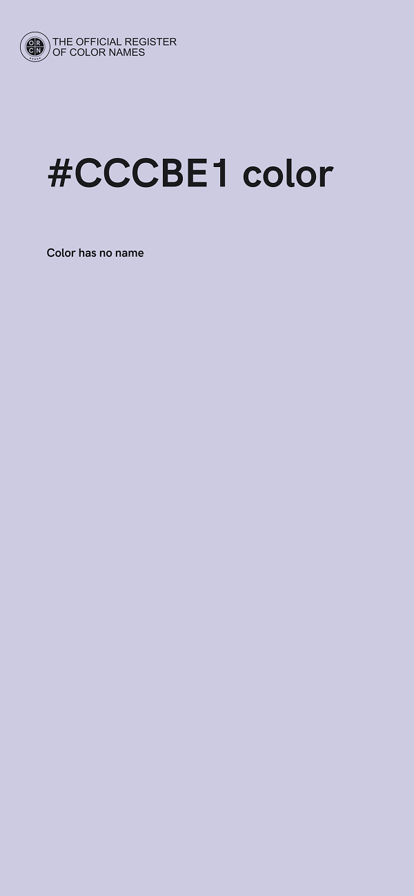 #CCCBE1 color image