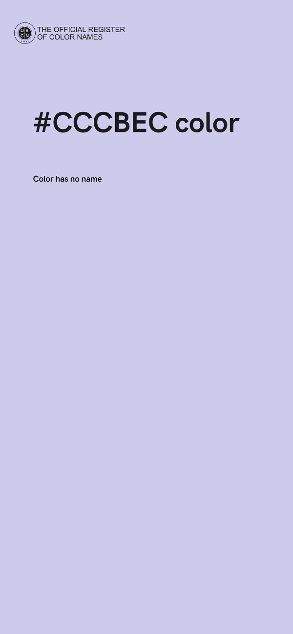 #CCCBEC color image