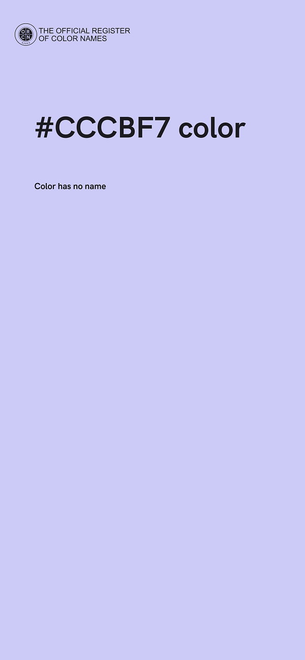 #CCCBF7 color image