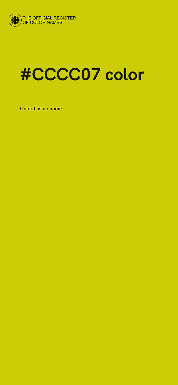 #CCCC07 color image