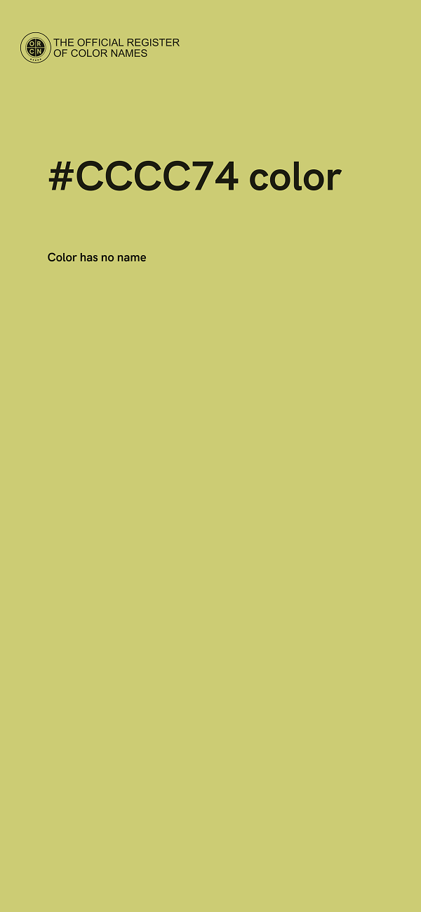 #CCCC74 color image