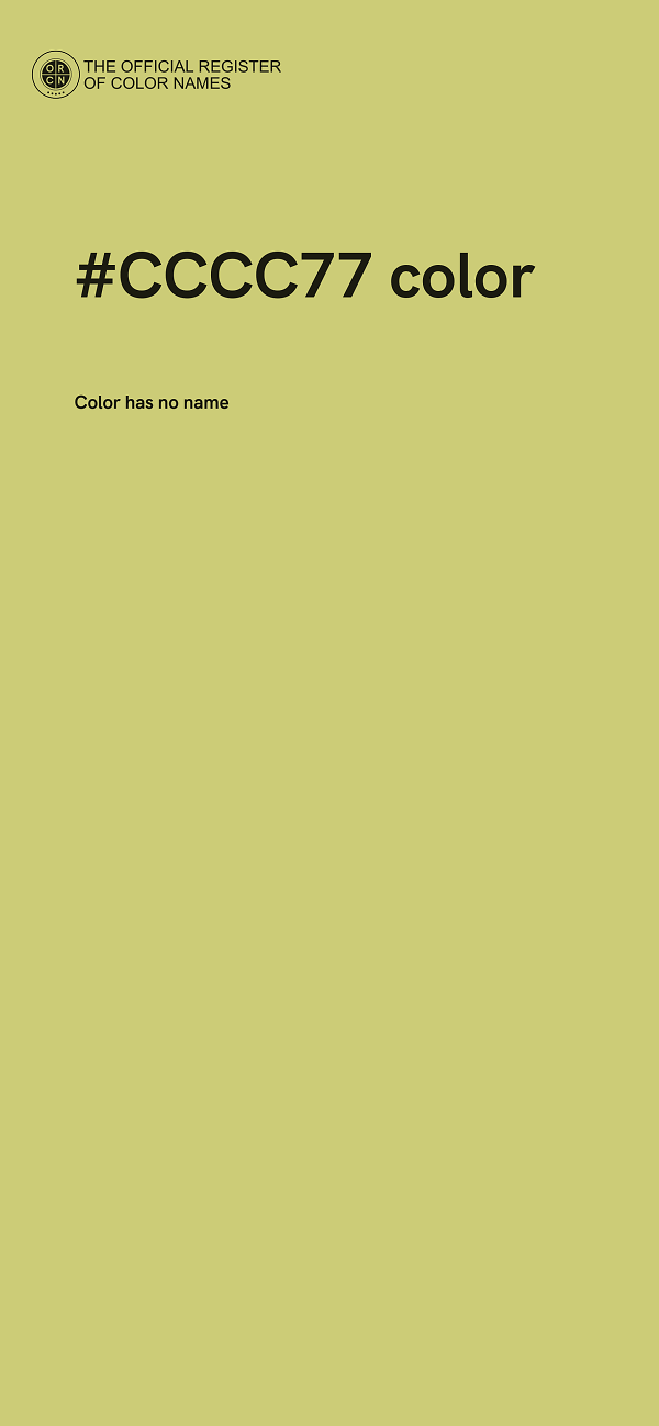 #CCCC77 color image