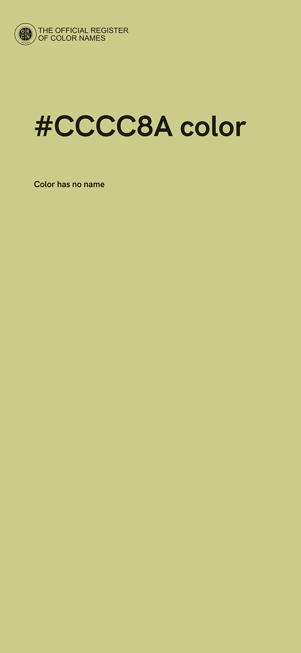#CCCC8A color image