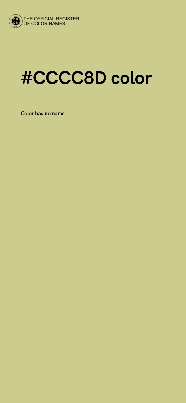 #CCCC8D color image