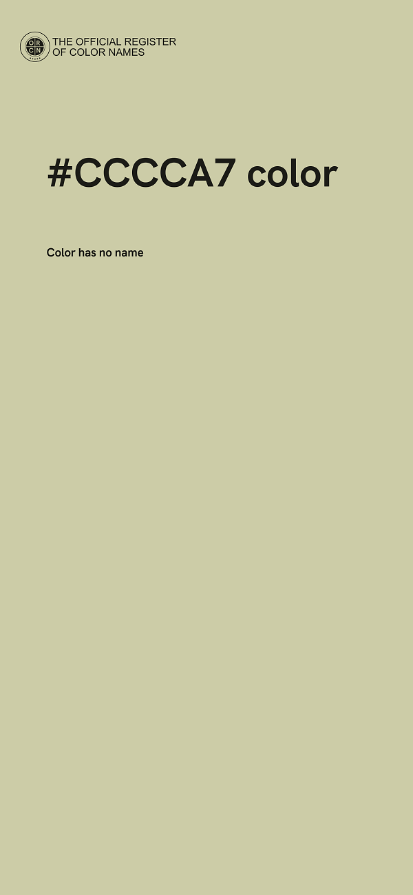 #CCCCA7 color image
