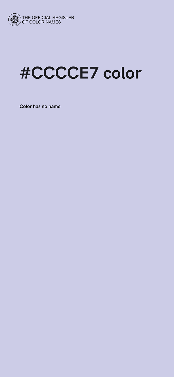 #CCCCE7 color image