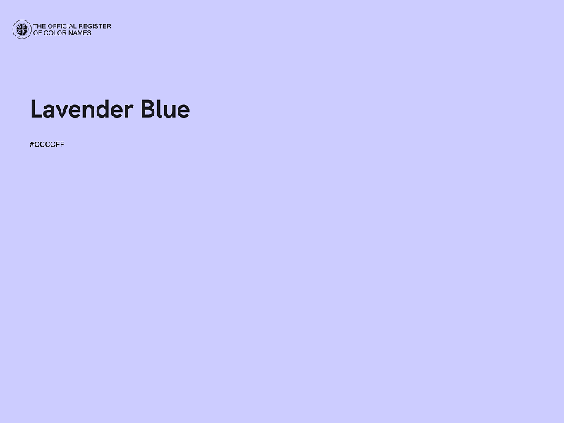 #CCCCFF - Lavender Blue color image