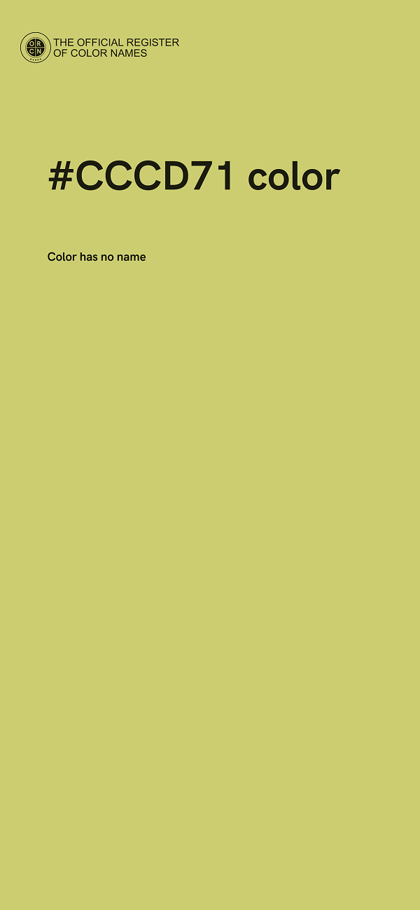 #CCCD71 color image