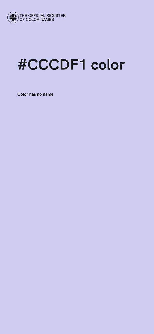 #CCCDF1 color image