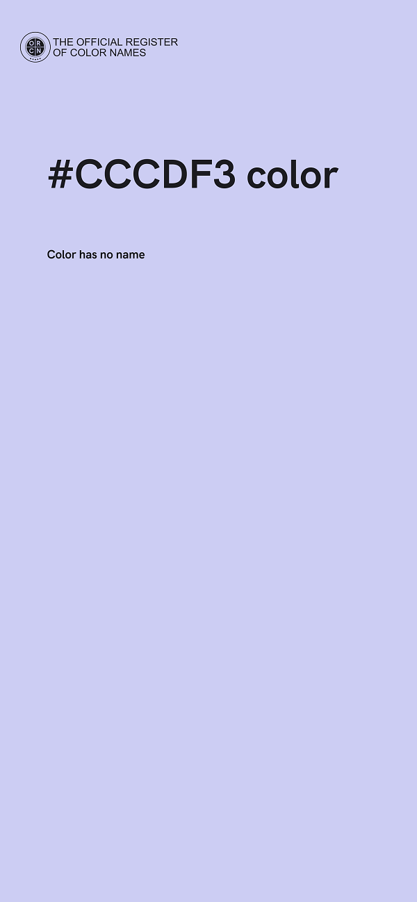 #CCCDF3 color image