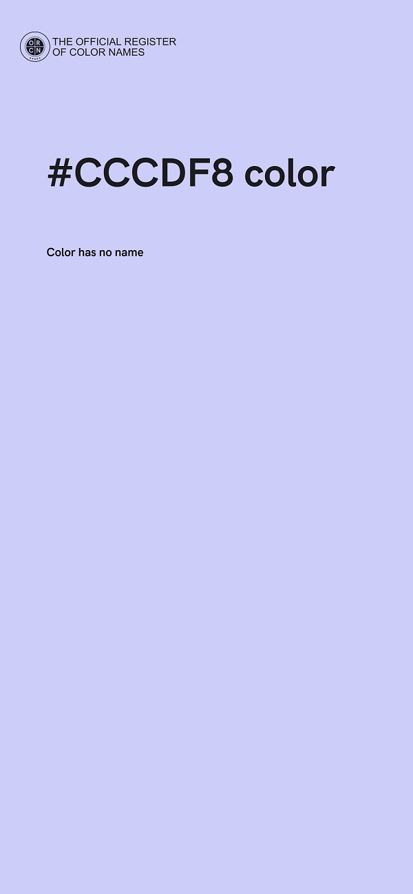 #CCCDF8 color image