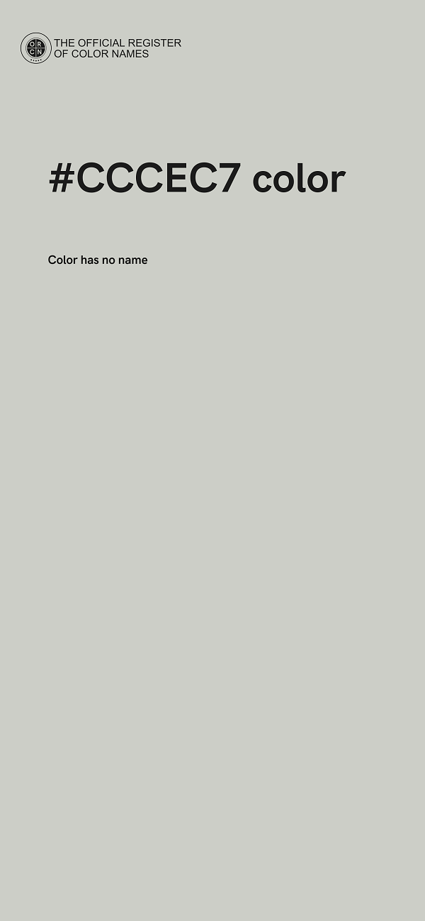 #CCCEC7 color image