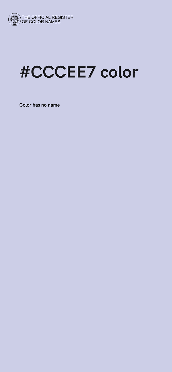 #CCCEE7 color image