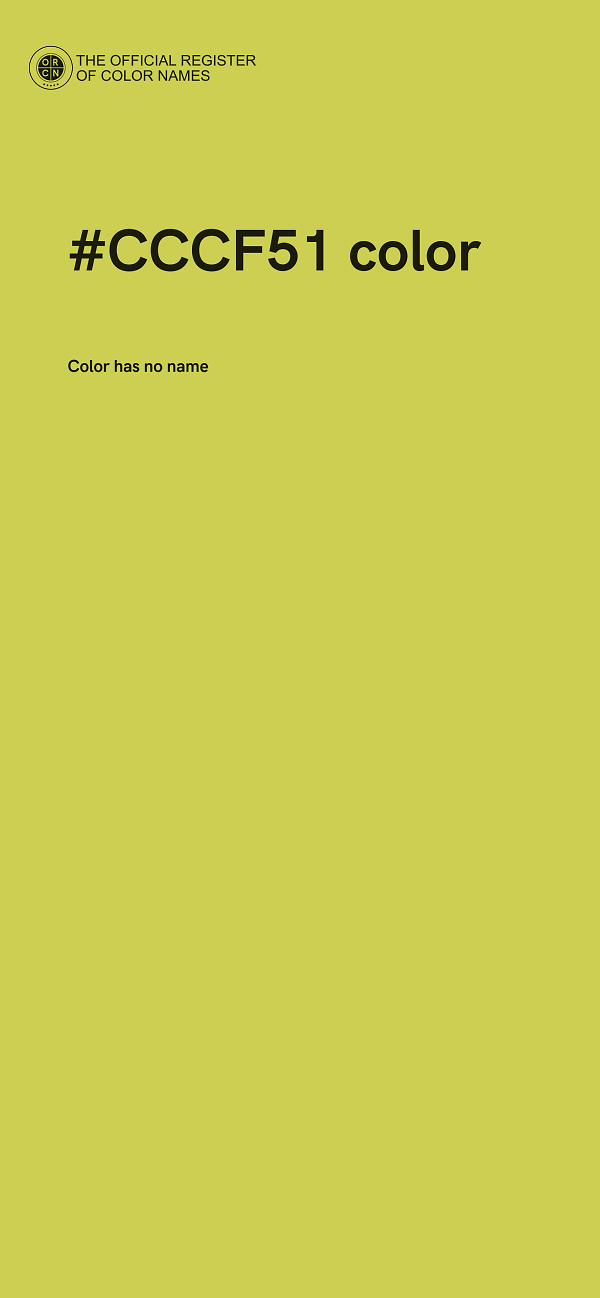 #CCCF51 color image