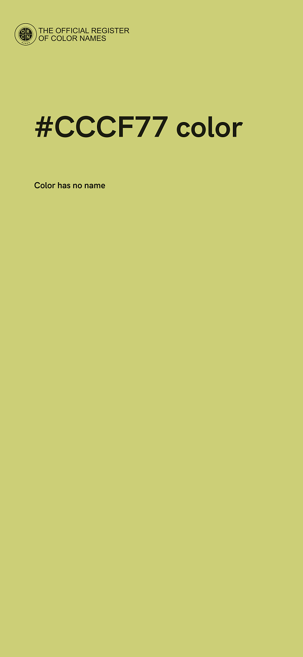 #CCCF77 color image