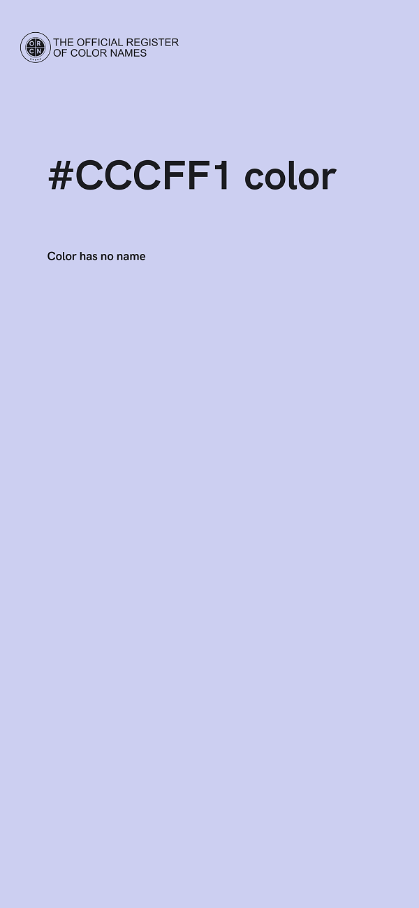 #CCCFF1 color image