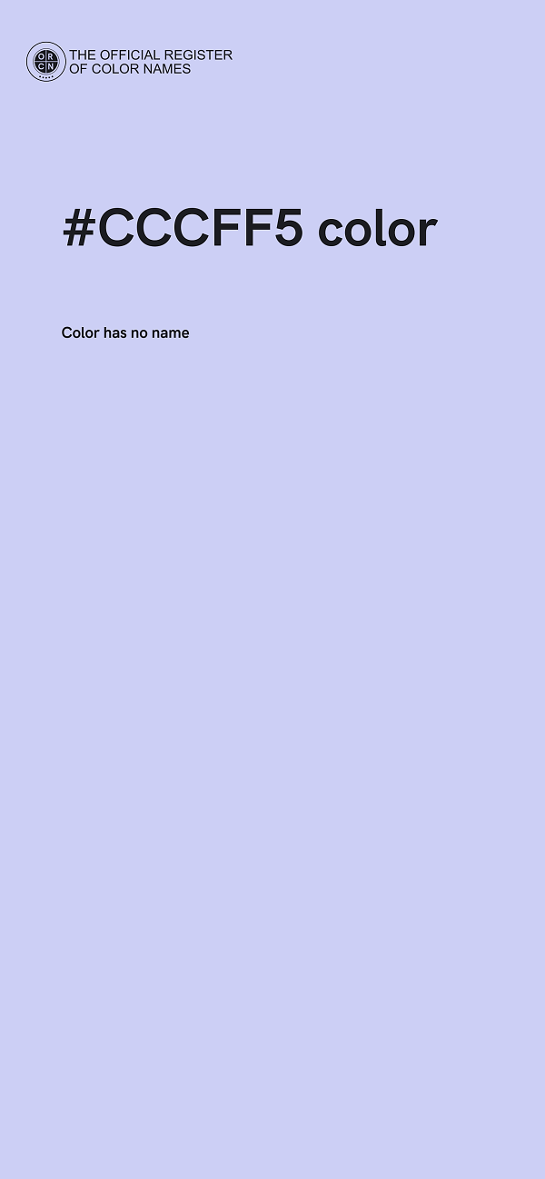 #CCCFF5 color image