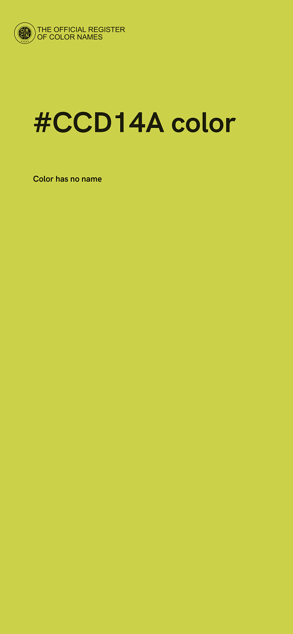 #CCD14A color image