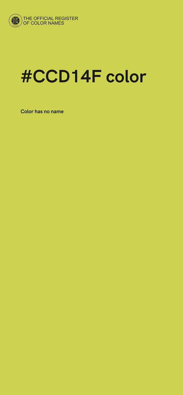 #CCD14F color image