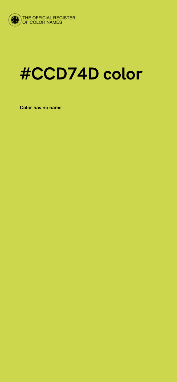 #CCD74D color image