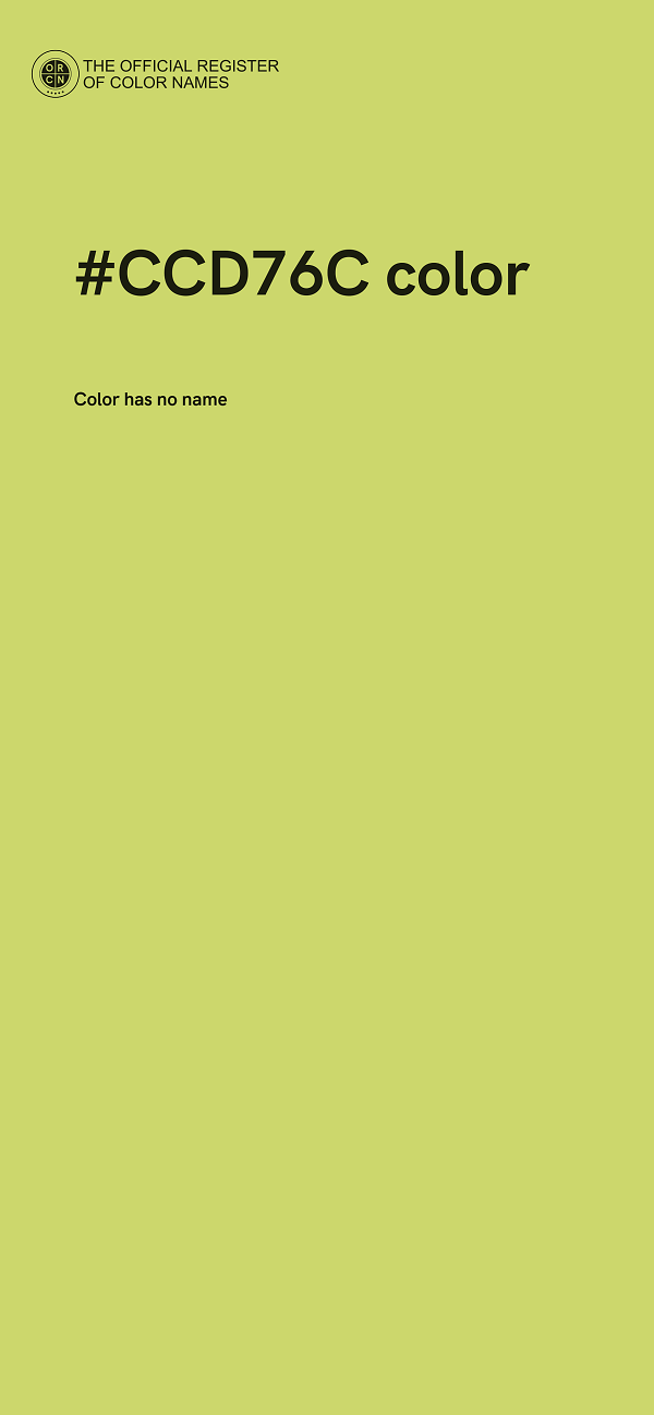 #CCD76C color image