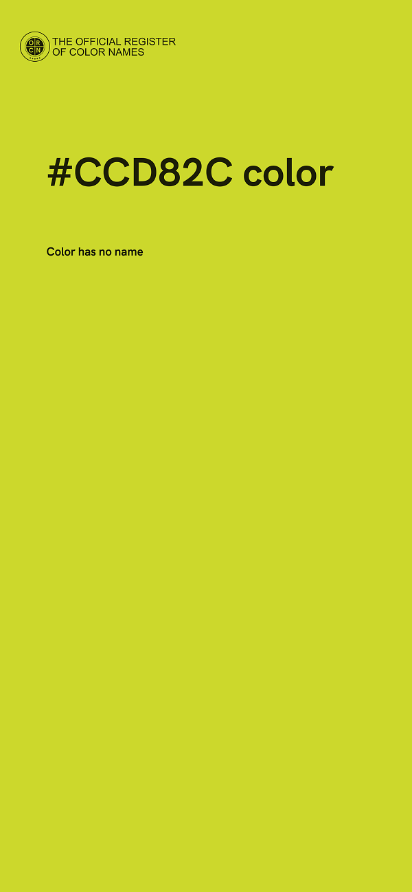 #CCD82C color image