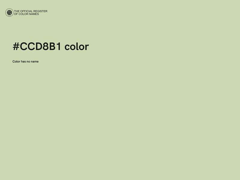 #CCD8B1 color image