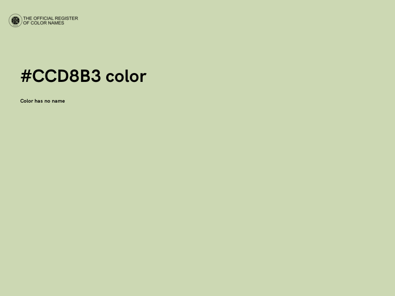 #CCD8B3 color image