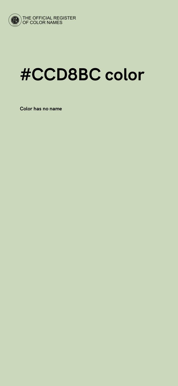 #CCD8BC color image