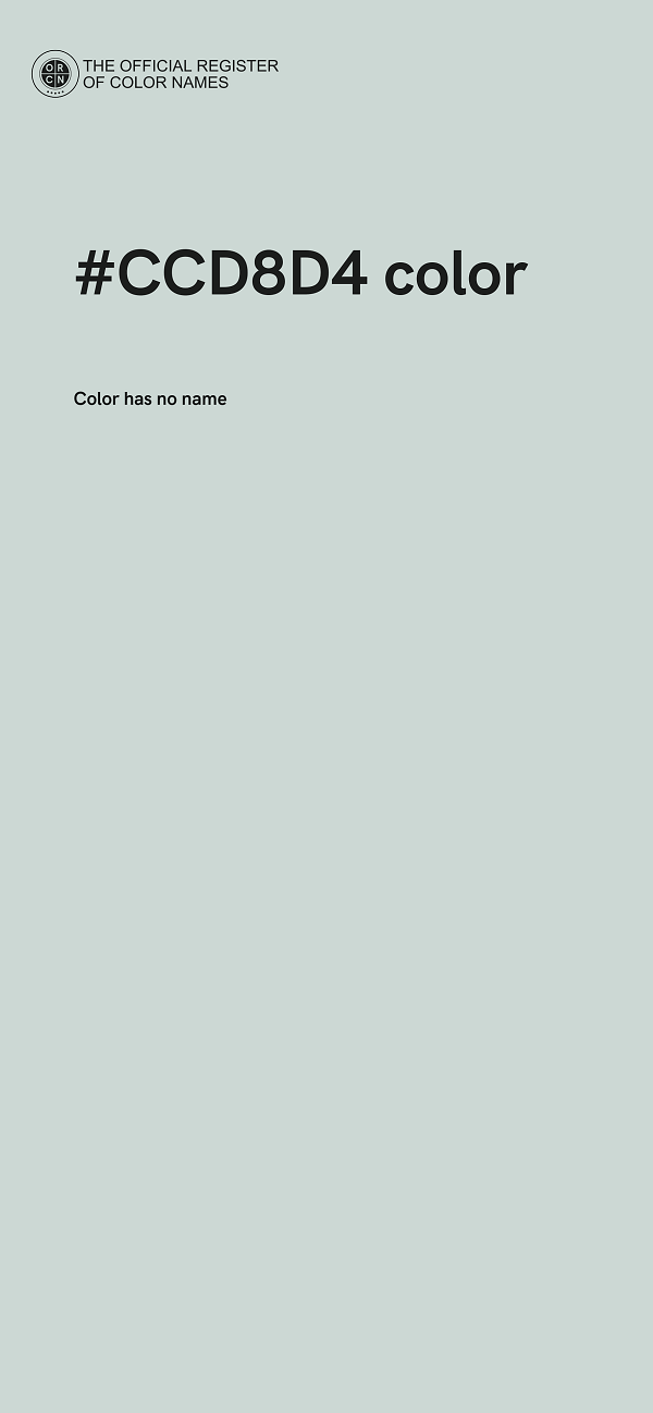 #CCD8D4 color image