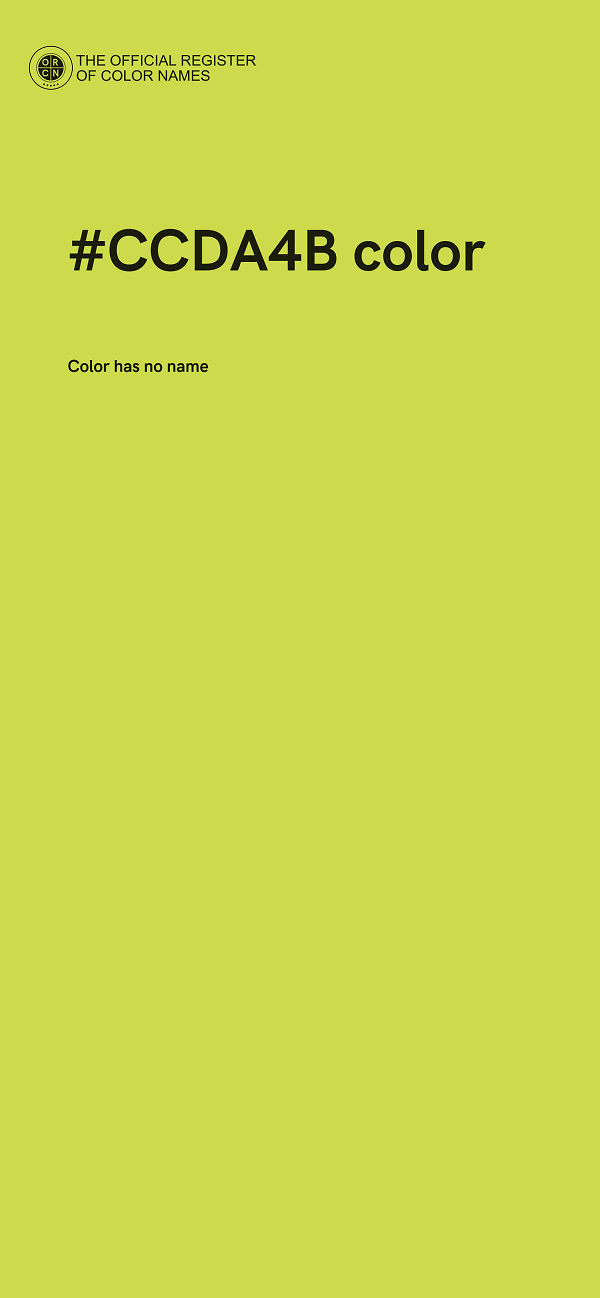 #CCDA4B color image