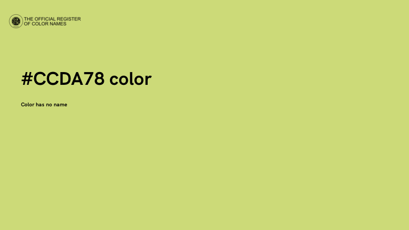 #CCDA78 color image