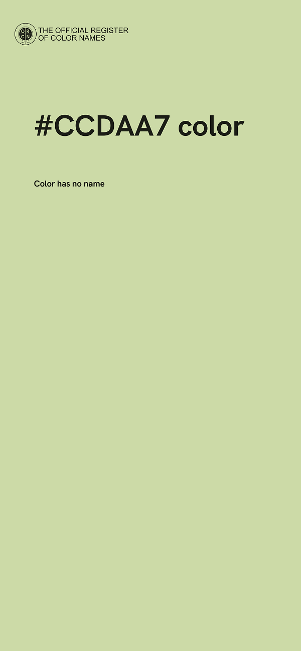 #CCDAA7 color image