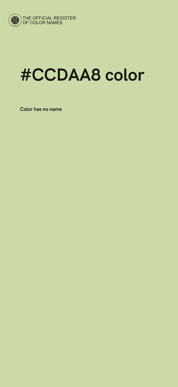 #CCDAA8 color image