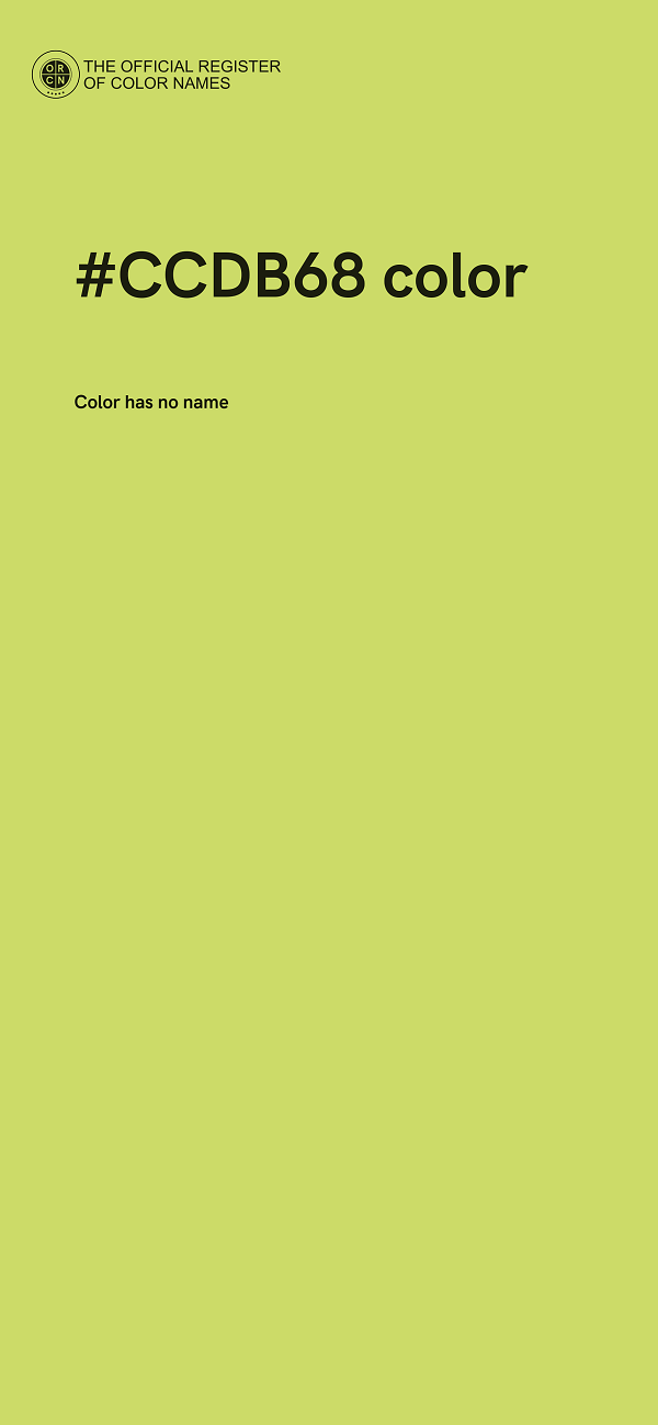 #CCDB68 color image
