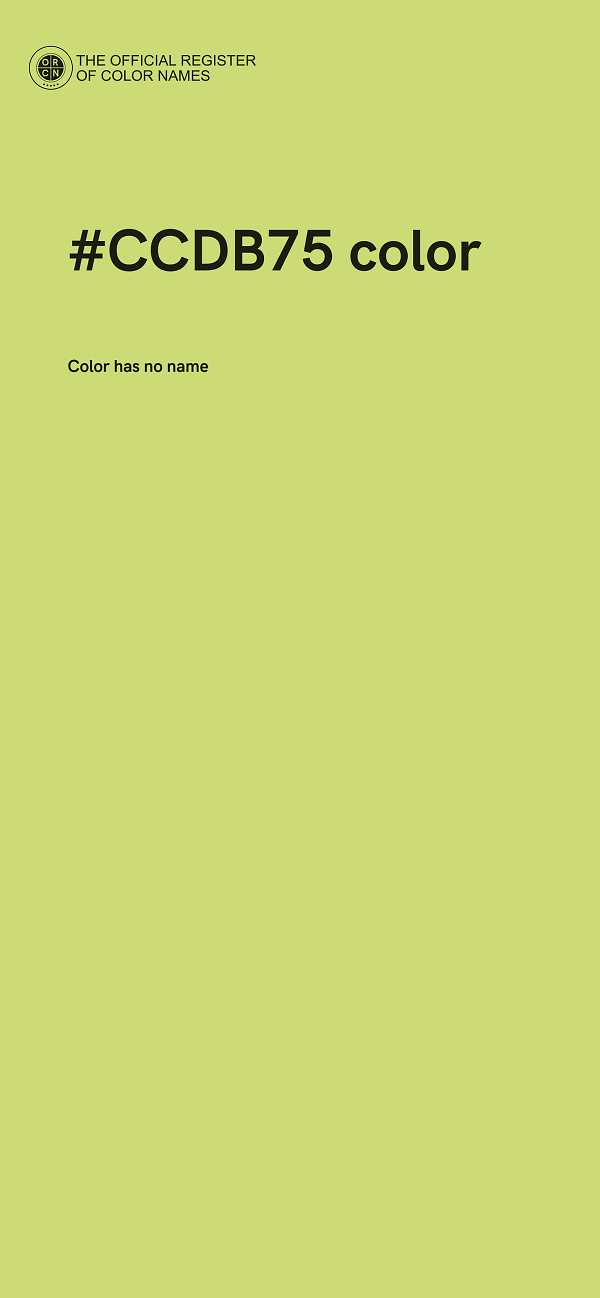 #CCDB75 color image