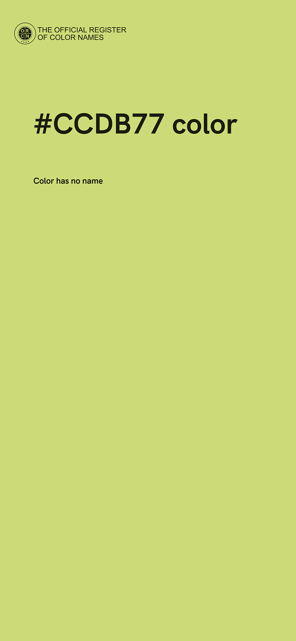 #CCDB77 color image