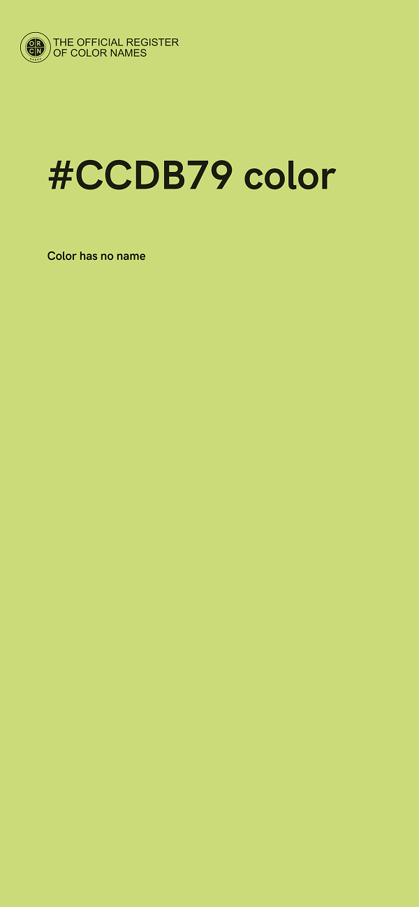 #CCDB79 color image