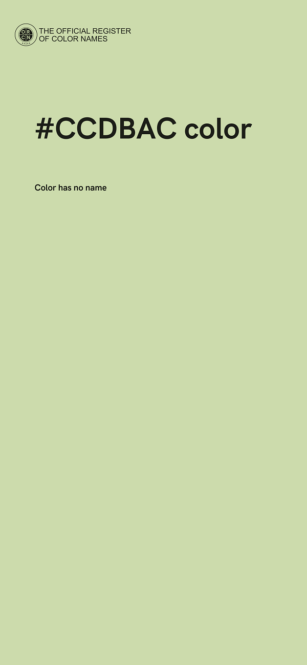 #CCDBAC color image