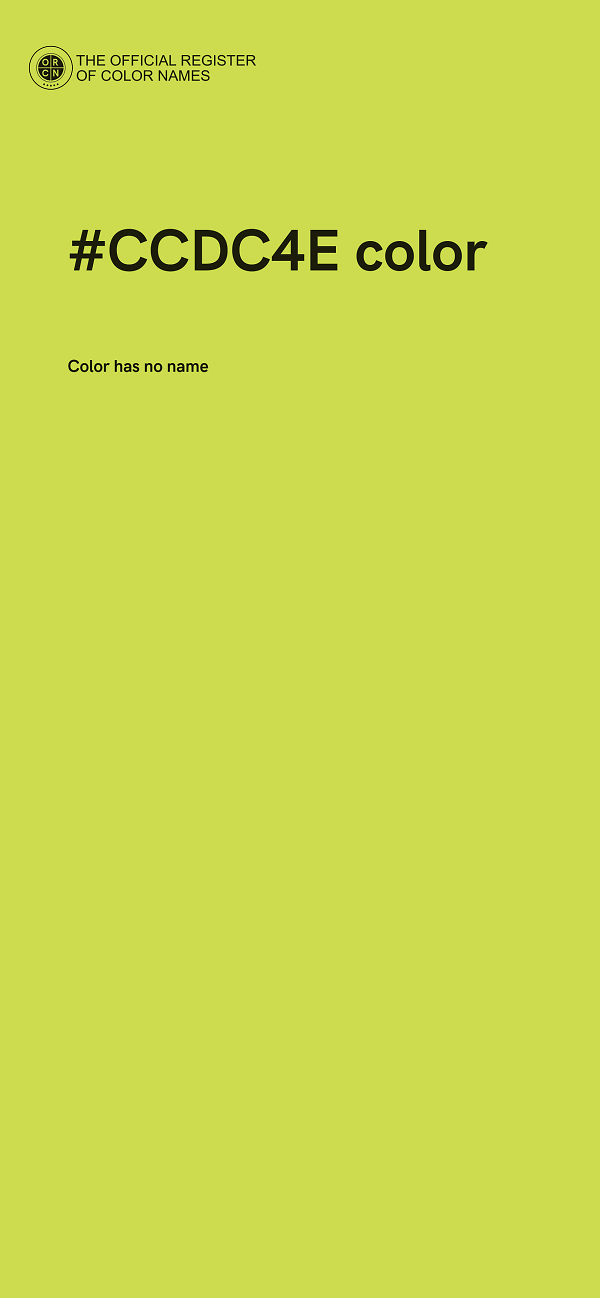 #CCDC4E color image